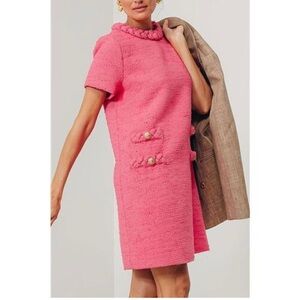 Tuckernuck Jackie Tweed Dress Hot Pink Size M